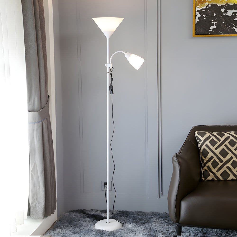 67 Inch Modern Torchiere Uplight Floor Lamp with Adjustable Sidelight - Stylish Home Lighting Solution