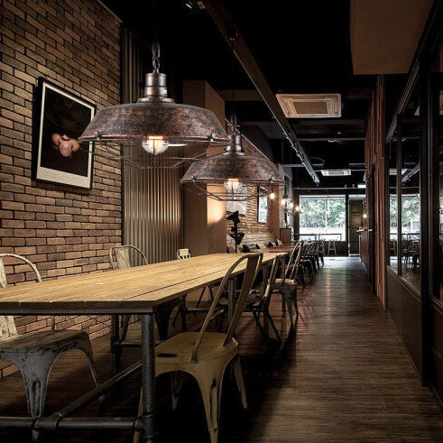 Industrial Wide Cage 1-Light Pendant Lamp for Modern Home Decor