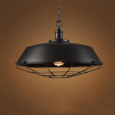 Industrial Wide Cage 1-Light Pendant Lamp for Modern Home Decor