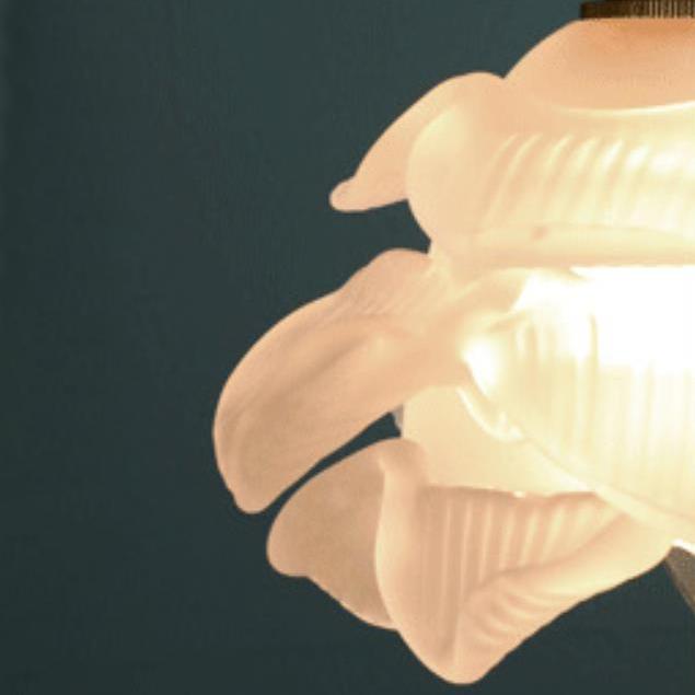 French Vintage Petal Glass LED Pendant Light