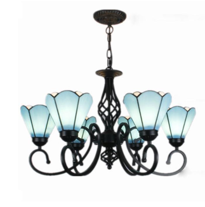 European Creative Tiffany Glass Chandelier - 3/5/6/8 Lights для дома, интерьера, освещения, стильный дизайн, уникальные светильники, ручная работа, декоративное освещение.