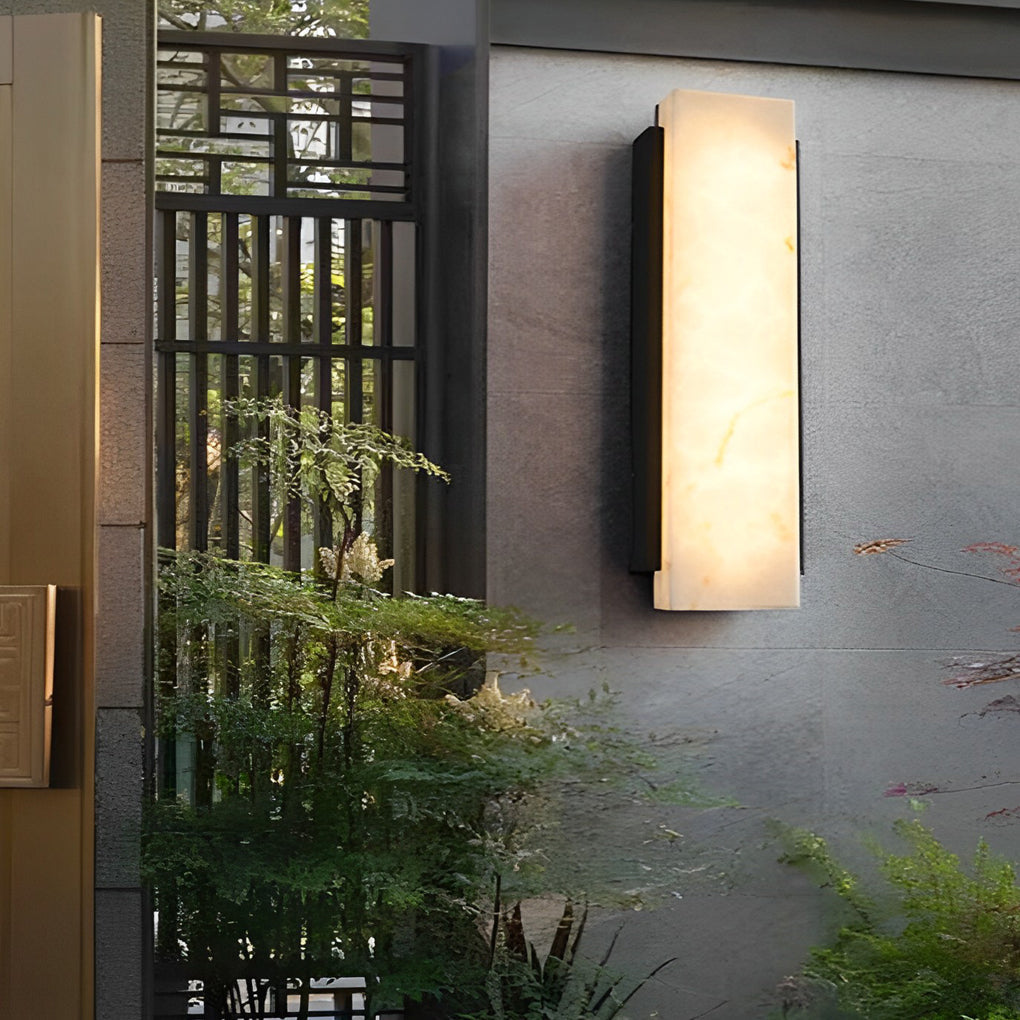 Rectangular Black Waterproof LED Outdoor Wall Lights - Modern Design