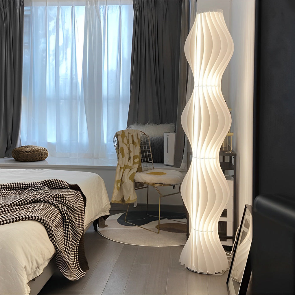 Modern Coastal LED Wavy Floor Lamp - Stylish Lighting for Beach-Inspired Decor
