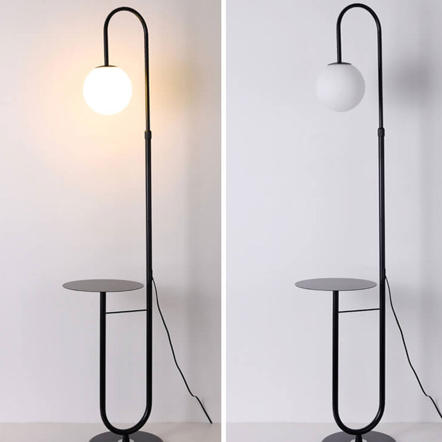 Nordic Minimalist Iron Marble Table LED Floor Lamp