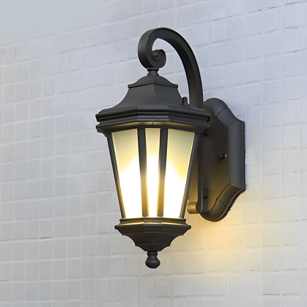 Minimalist Frosted Glass Waterproof Outdoor Wall Lamp - European Style Garden Lighting