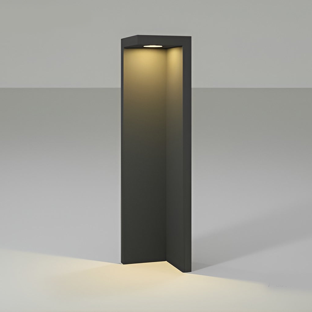 Modern Half-Cut Rectangular Outdoor Path Light - Gray, LED 4.5W, IP54 Waterproof