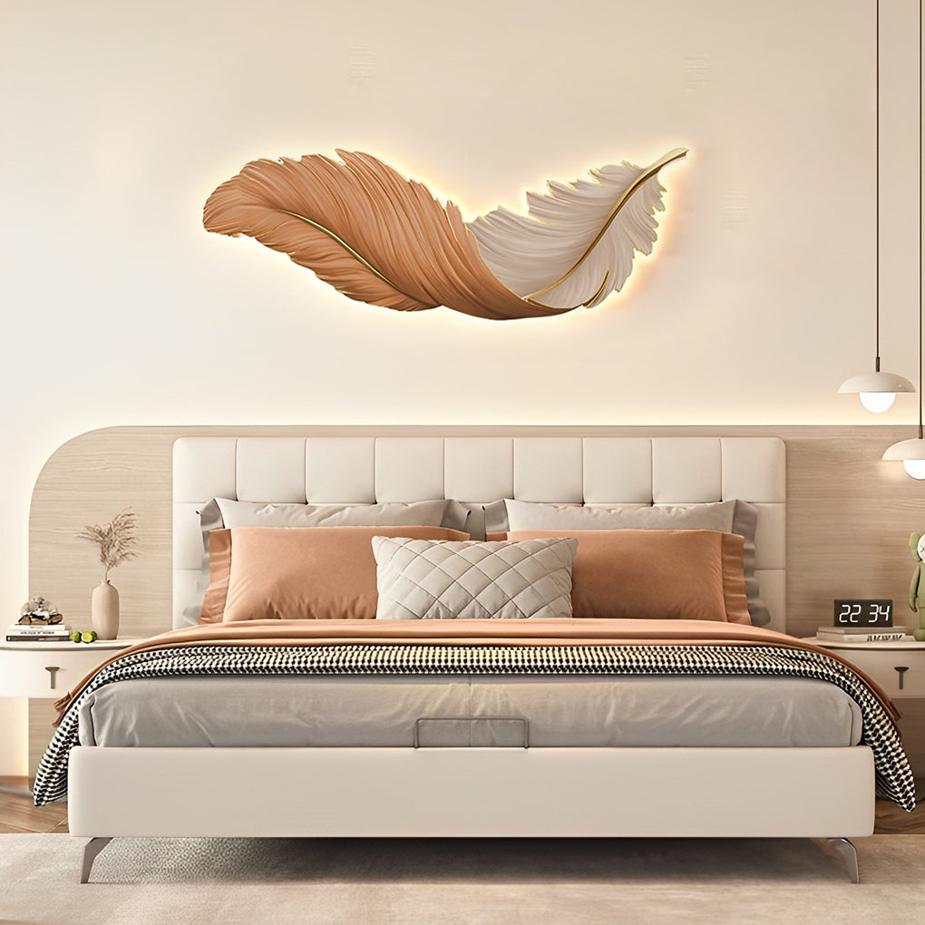 Feather Wall Lamp Modern Luxury LED Art Deco Design