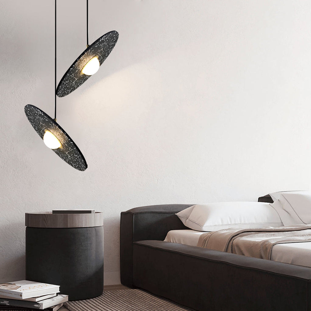 Round Terrazzo Planets LED Pendant Light | Nordic Creative Glass Fixture