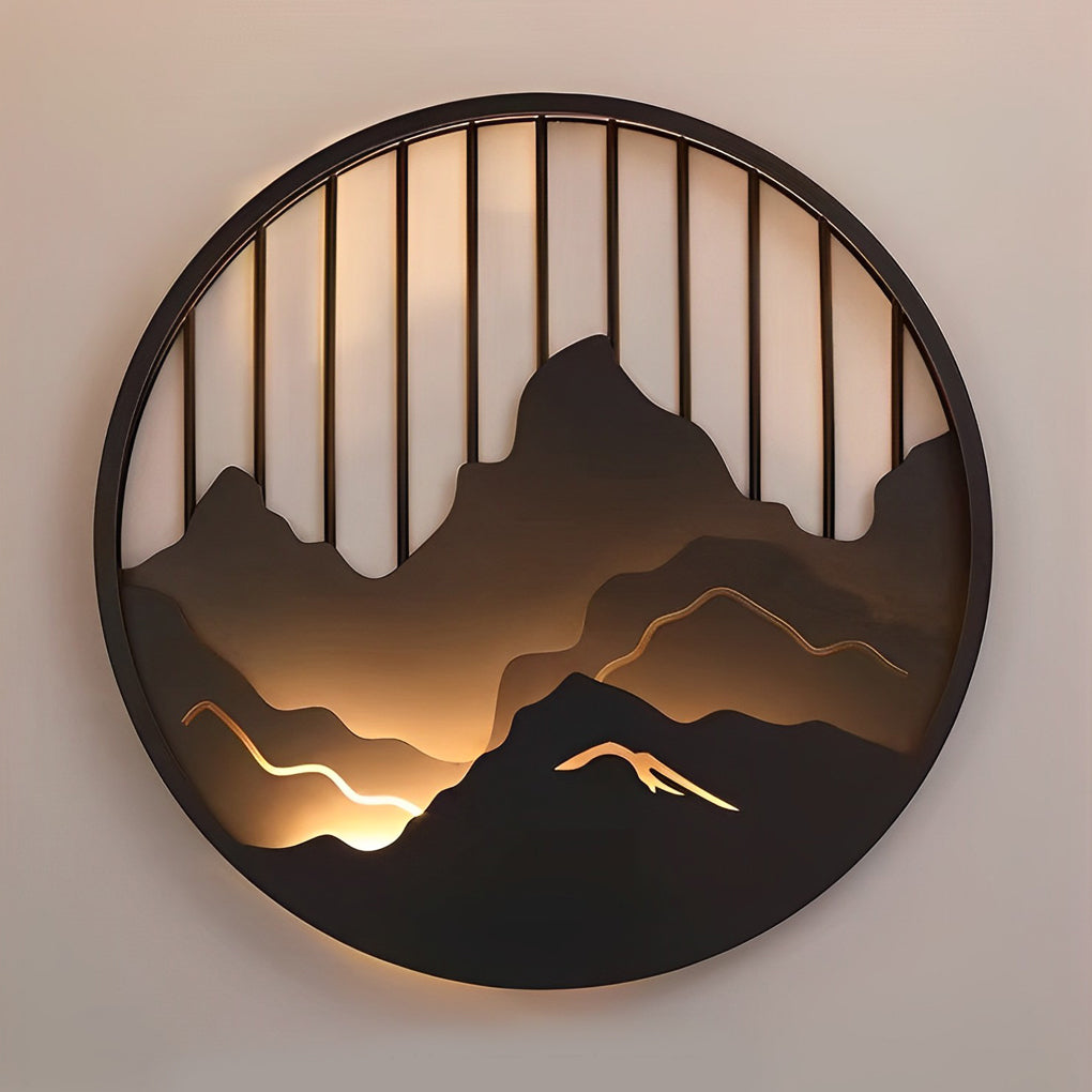 Mountain LED Round Landscape Light Waterproof Outdoor Lighting