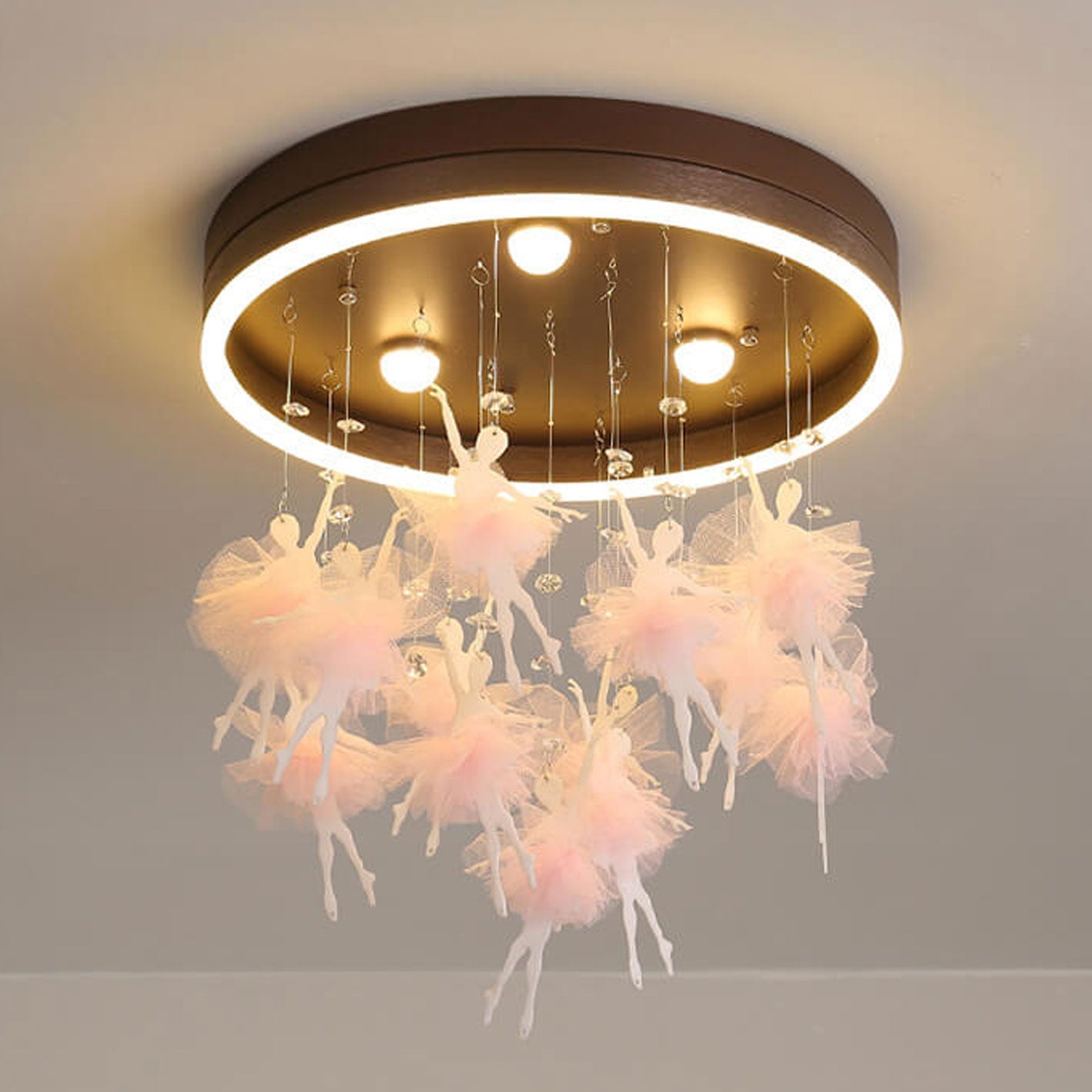 Modern Cartoon Round Bird LED Flush Mount Ceiling Light