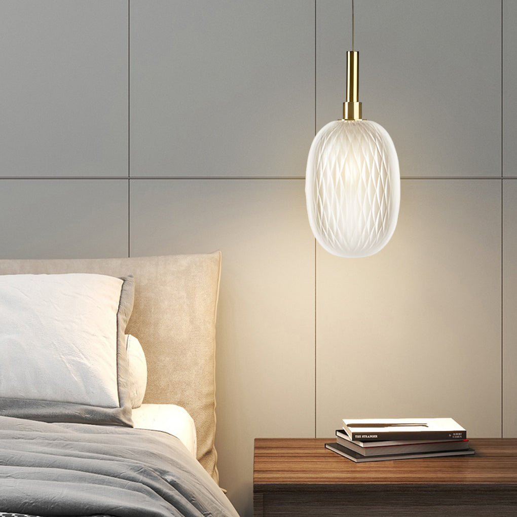 Small Glass Lantern Pendant Light - Luxury Iron Chandelier, Post-Modern Design