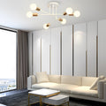 Elegant 6-Light Flush Mount Light, 22'' Dia, E26/E27 Ceiling Fixture