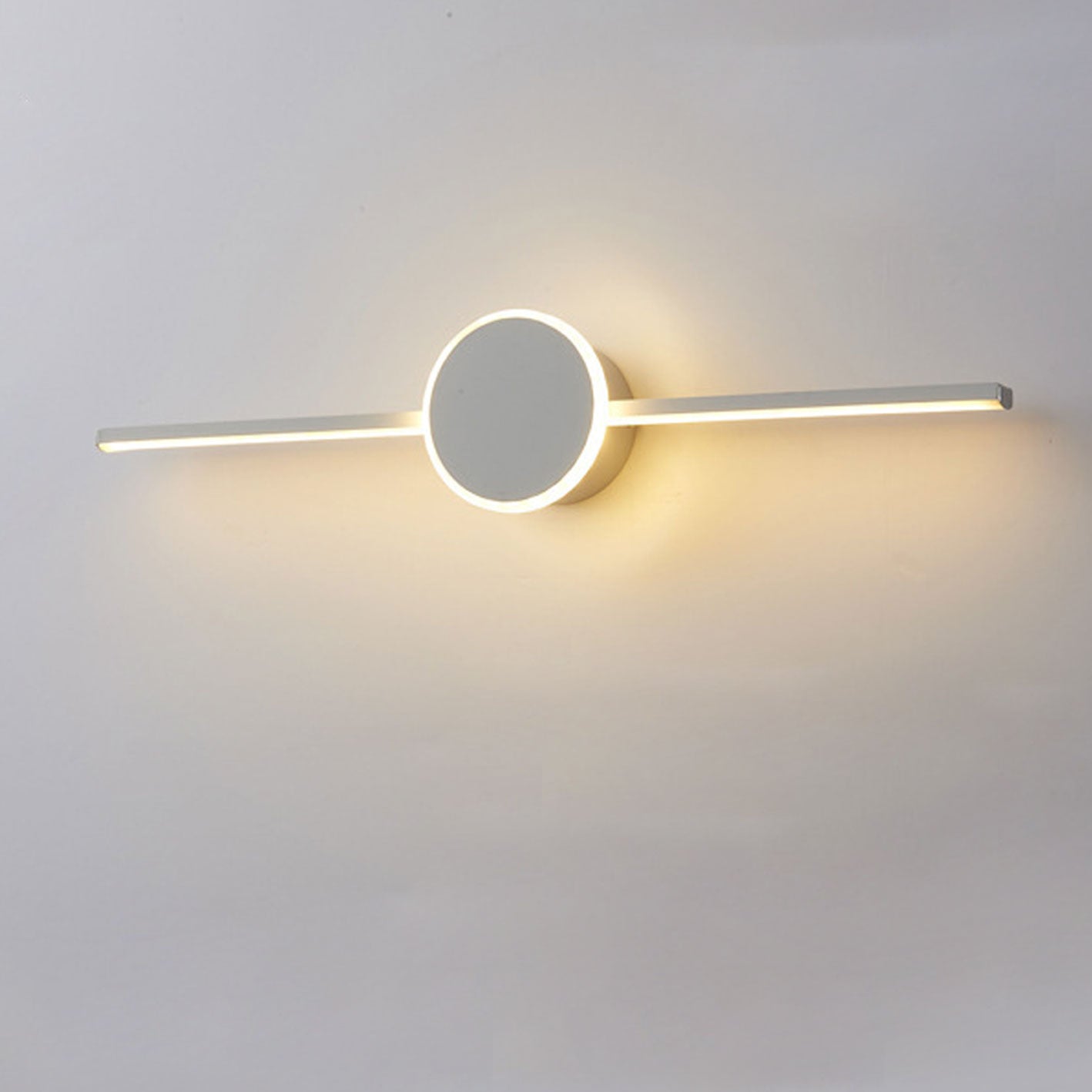 Nordic Minimalist LED Wall Sconce - Long Disc Vanity Light