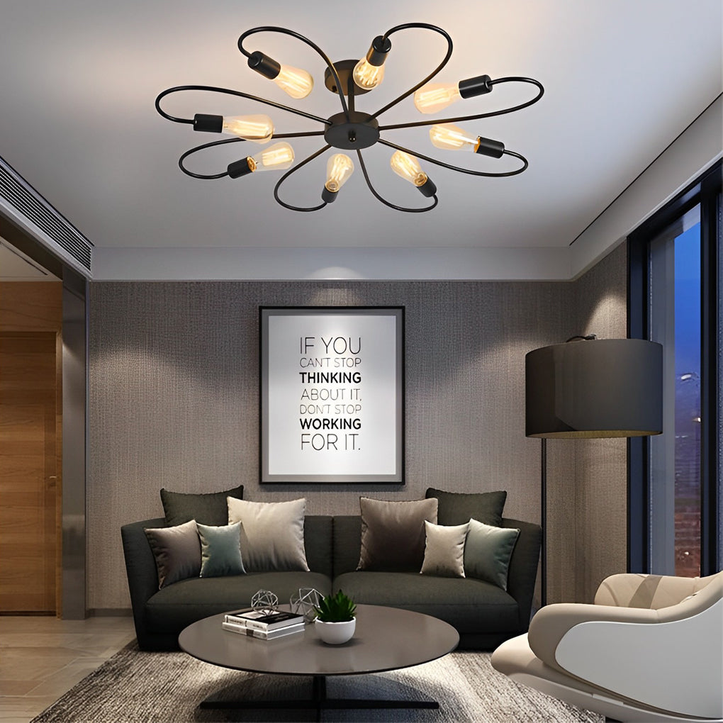 Simple Iron Flower Nordic Ceiling Light Fixture  

Enhance your Nordic bedroom with this elegant simple iron flower ceiling light fixture. Perfect for creating a cozy atmosphere, this modern lighting solution combines functionality and style. Ideal for mi