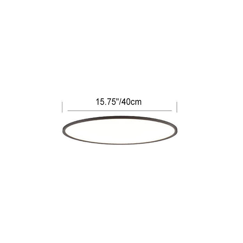 Modern Minimalist LED Flush Mount Ceiling Light - Acrylic Aluminum Round Shade for Living Room