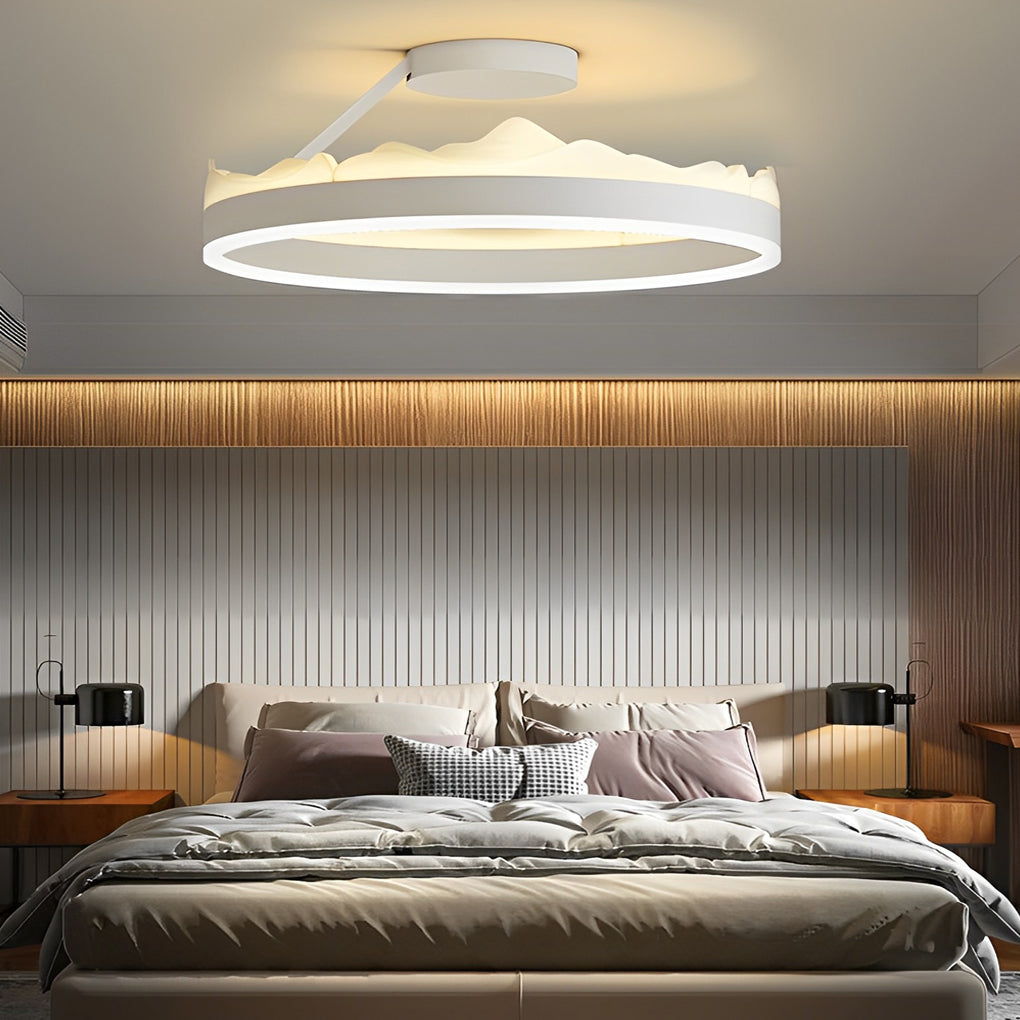 Round Stepless Dimming LED Nordic Ceiling Light Flush Mount