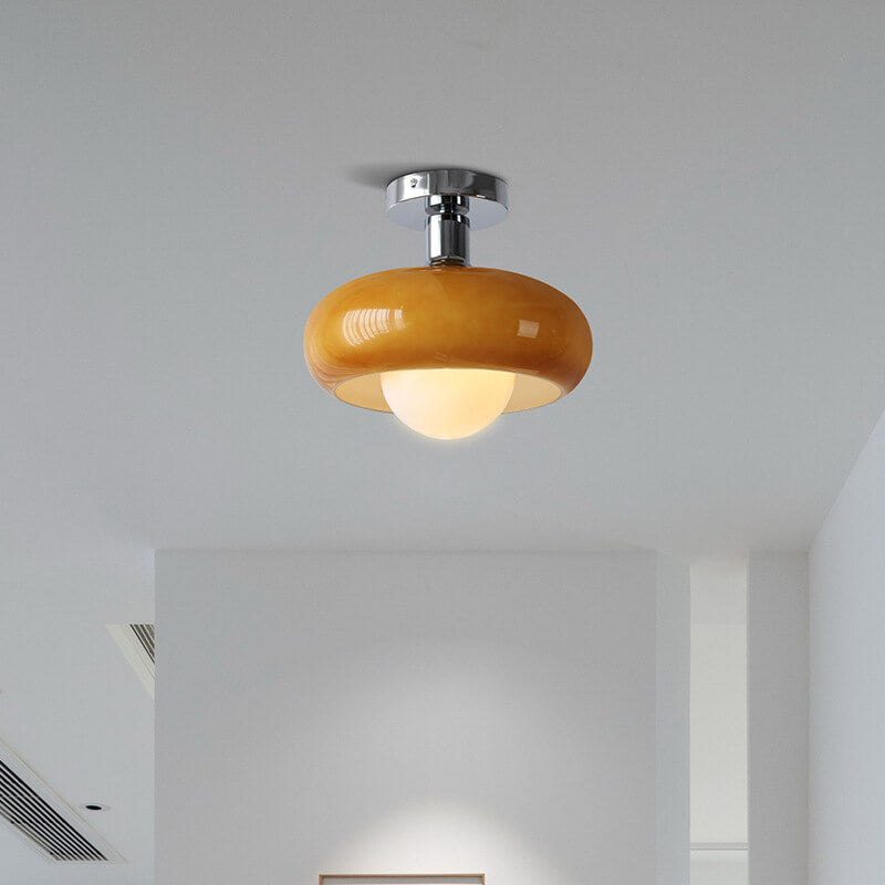 Modern Glass Egg Tart Flush Mount Light Fixture - Stylish Ceiling Lighting for Home Decor

This sleek and contemporary glass egg tart flush mount light is designed to enhance your living space. Perfect for kitchens, dining areas, or any modern home, its u