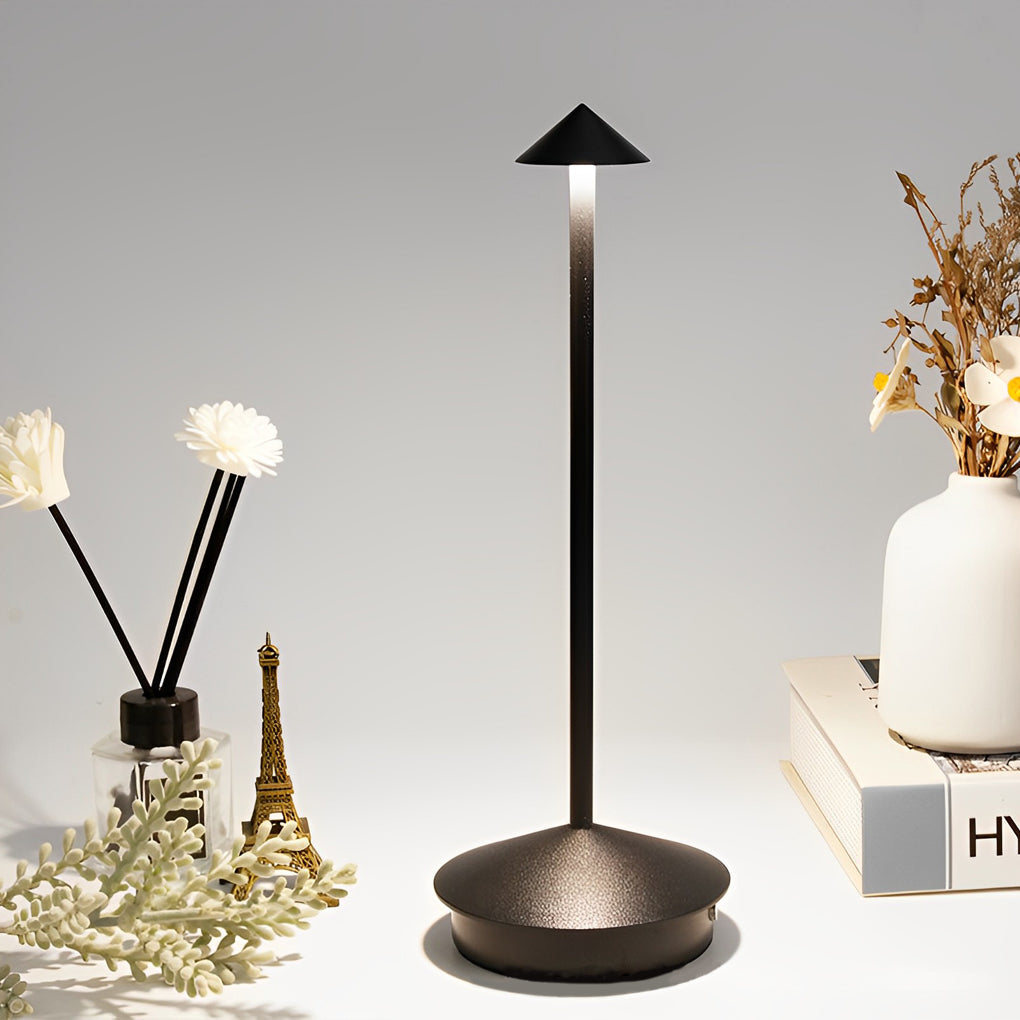 Dimmable Mini Triangle LED Table Lamp - Modern Night Light for Home Decor