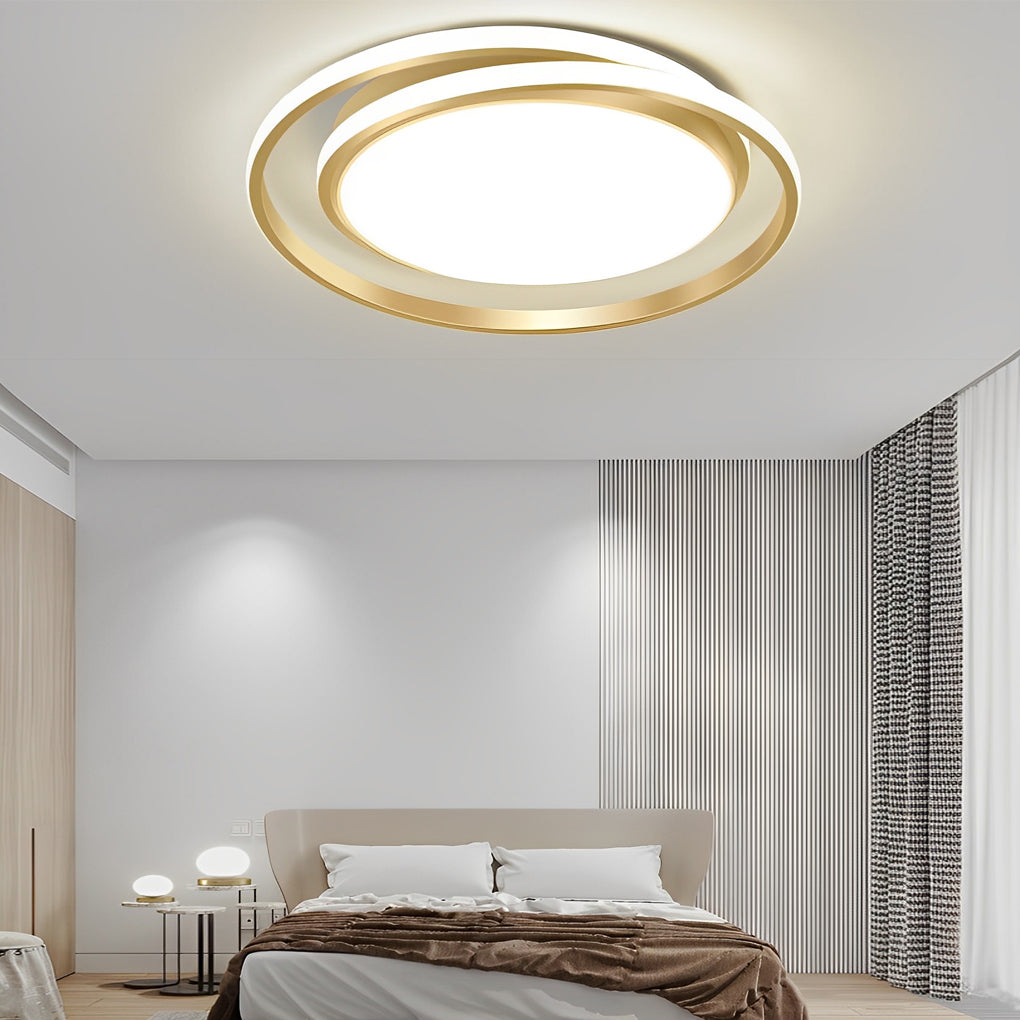 Circular LED Ceiling Light with Remote Control - Stepless Dimming Modern Design
