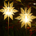 Acrylic Solar Snowflake Lawn Lights 2PCS Set - Outdoor Festive Decor