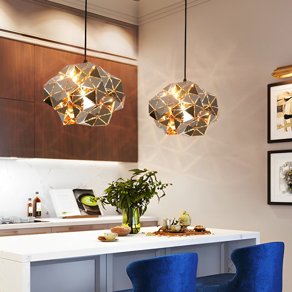 Irregular Stainless Steel Hollow Chandelier - Creative Post-Modern Design