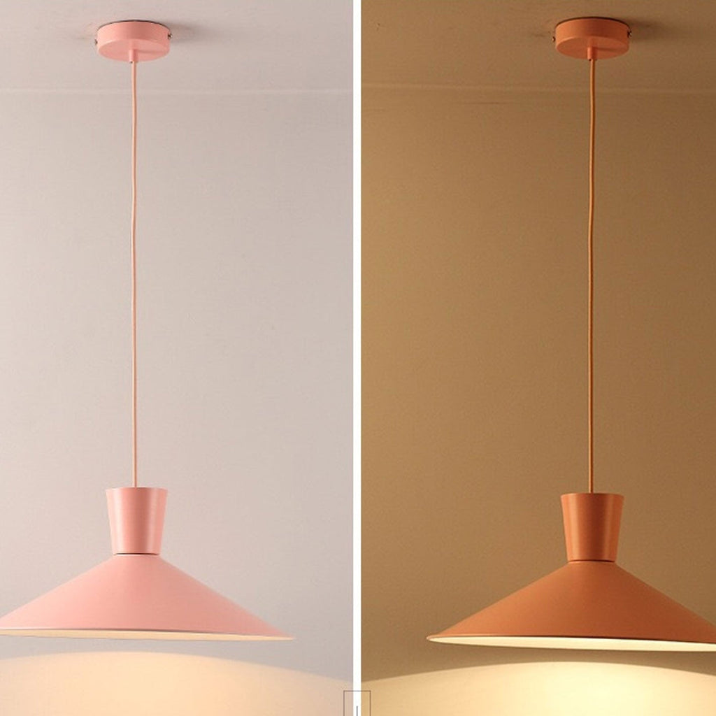 Nordic Minimalist Macaron 1-Light Pendant Light – Modern Solid Color Design