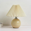 Nordic Minimalist Ceramic Pleated Table Lamp - 1-Light Modern Design, Elegant Home Lighting, Scandinavian Style