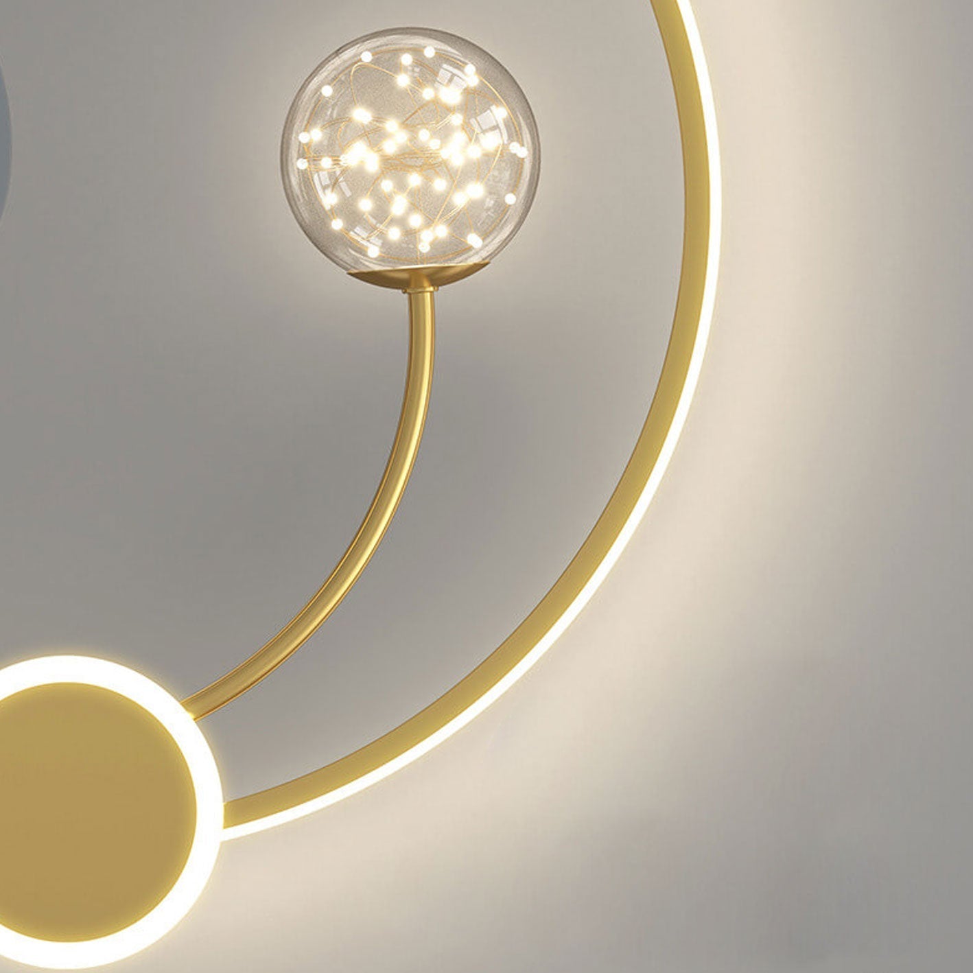 Modern Circle LED Flush Mount Ceiling Fan Light - Stylish, Energy-Efficient Ceiling Fixture for Home Decor