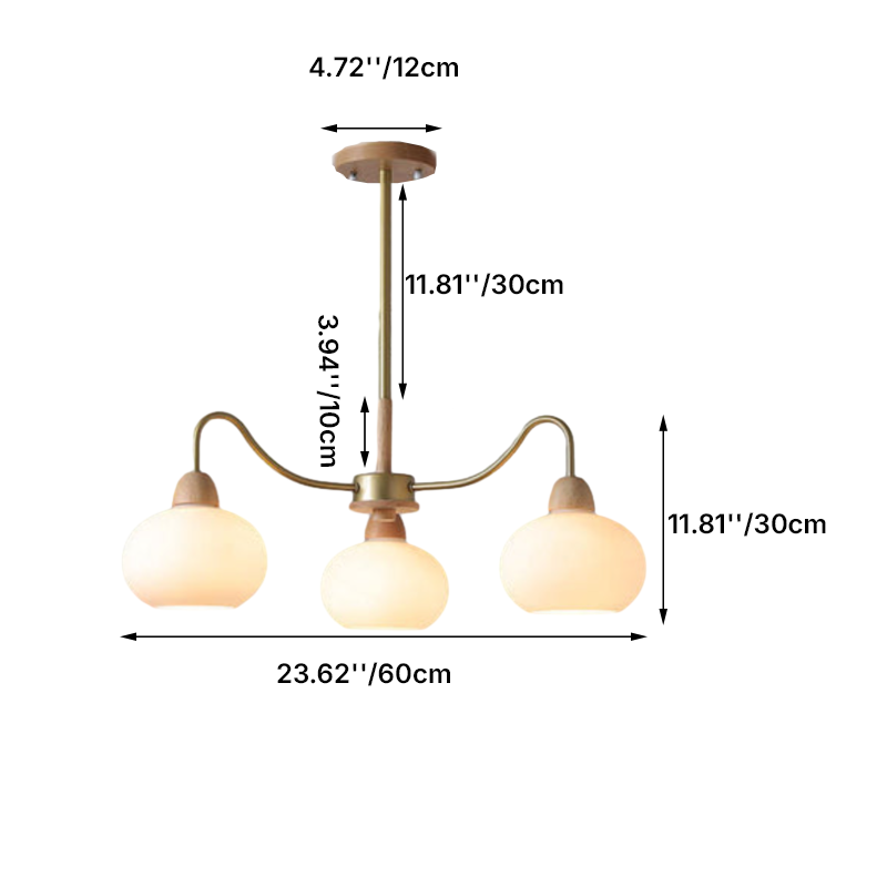 Contemporary Scandinavian Rubberwood Iron Round Chandelier - 3/6/8 Lights for Living Room