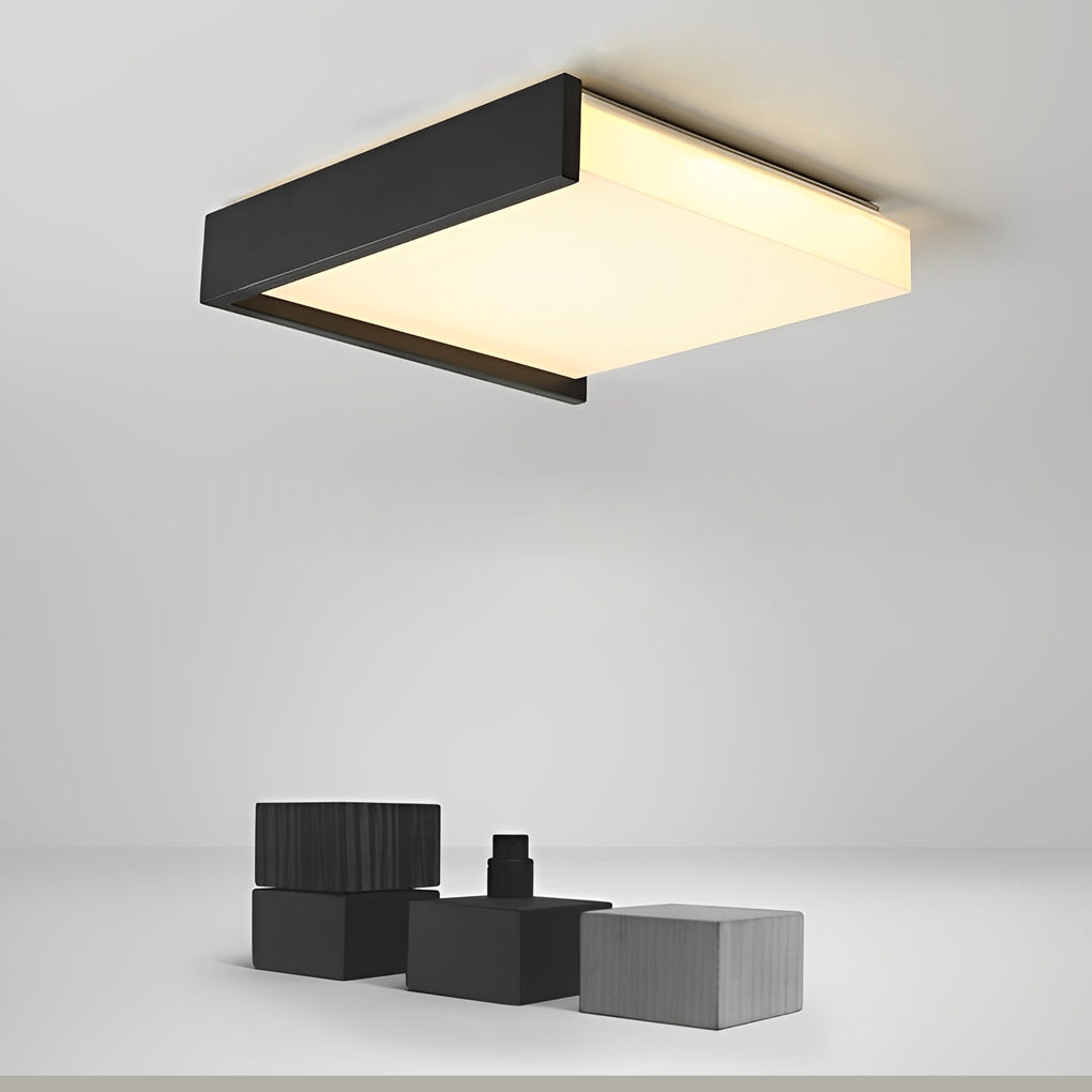 Minimalist Nordic Square LED Ceiling Light - Stepless Dimming, Modern Home Lighting