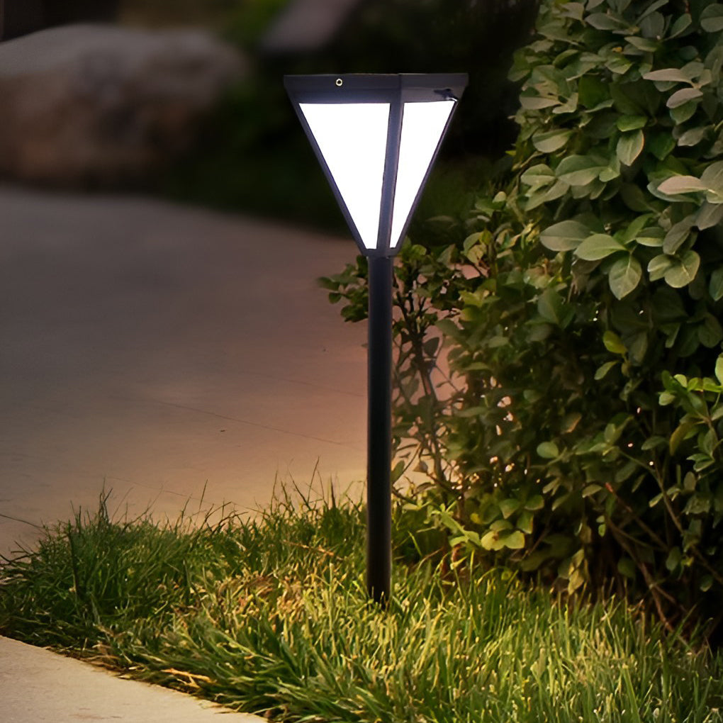 Sleek Solar LED 2.6W Waterproof Pathway Post Light - Outdoor Solar Lighting for Gardens and Walkways