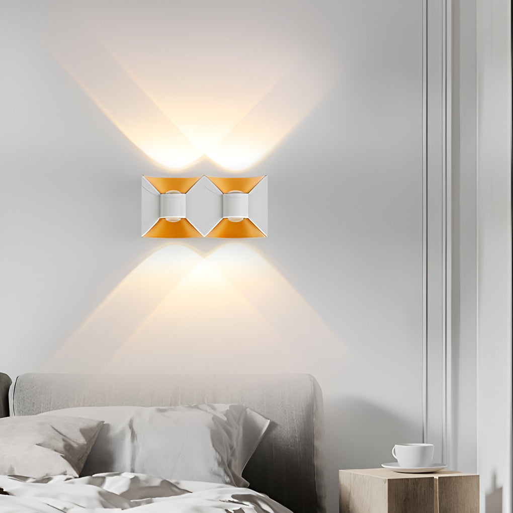 LED Waterproof Outdoor Sconces - 6W Modern Square Up Down Lights