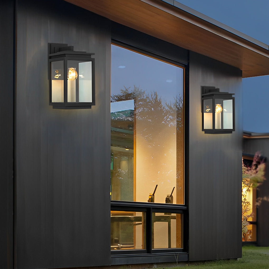 Waterproof Black Rectangular Outdoor Wall Lantern