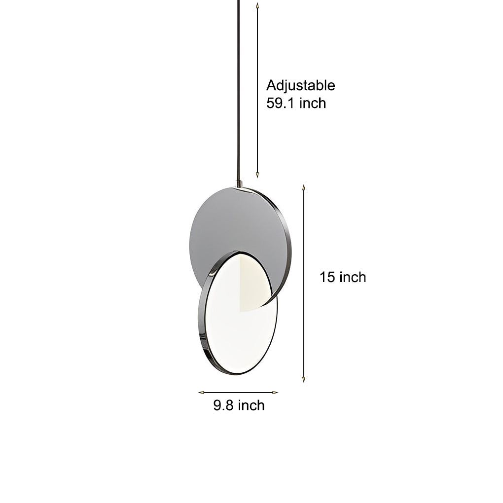 Round Stainless Steel LED Acrylic Pendant Light - Post-Modern Design