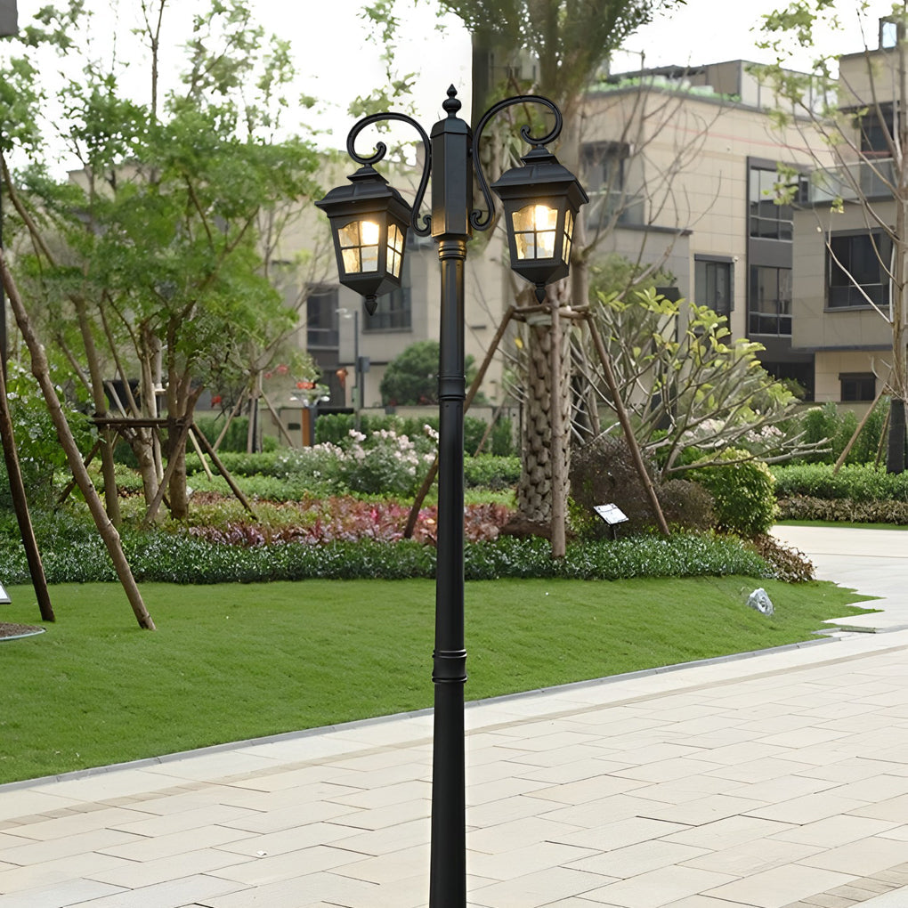 European-Style Black Waterproof Outdoor Light Post Lamp
