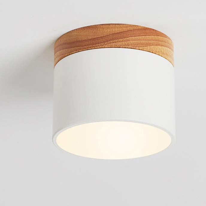 Scandinavian Macaroon LED Flush Mount Ceiling Light - Solid Color Design