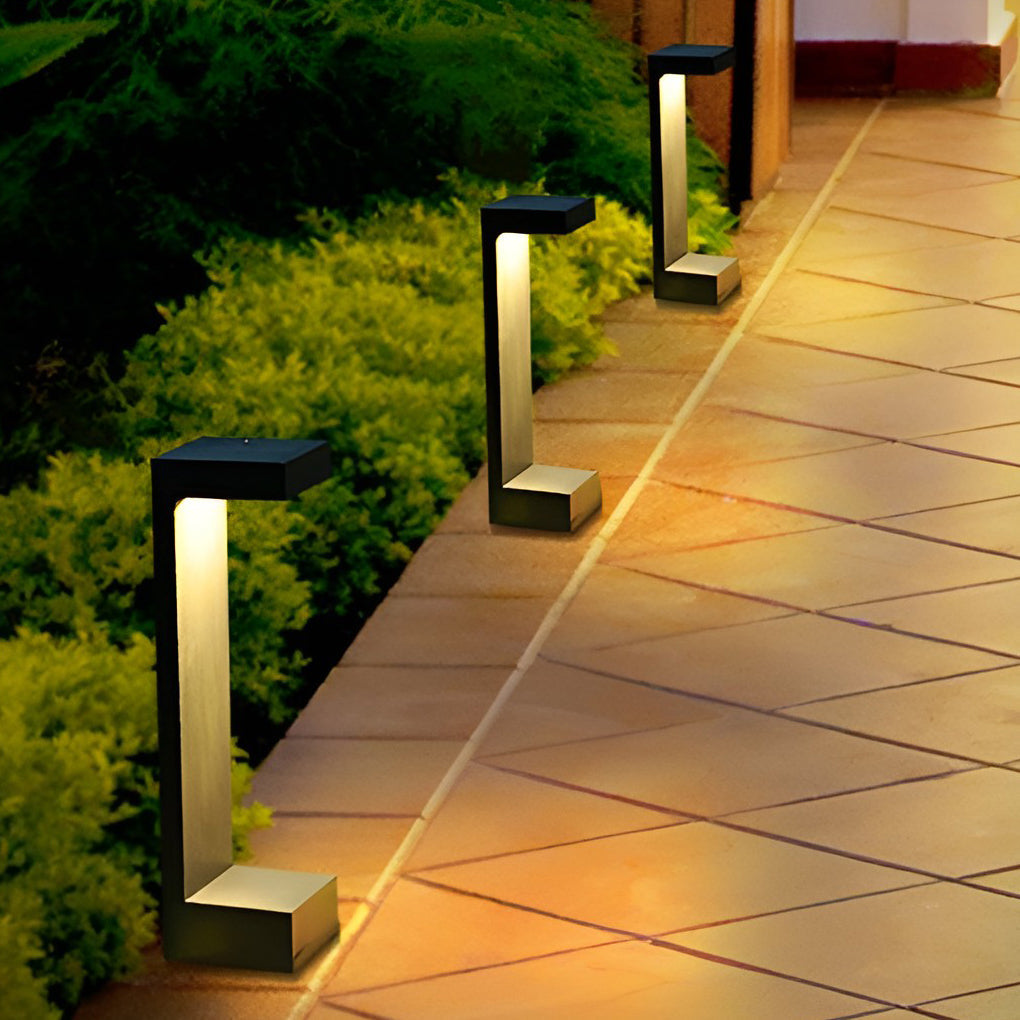 Contemporary Rectangular COB Pathway Lights - Waterproof Outdoor Garden Illumination