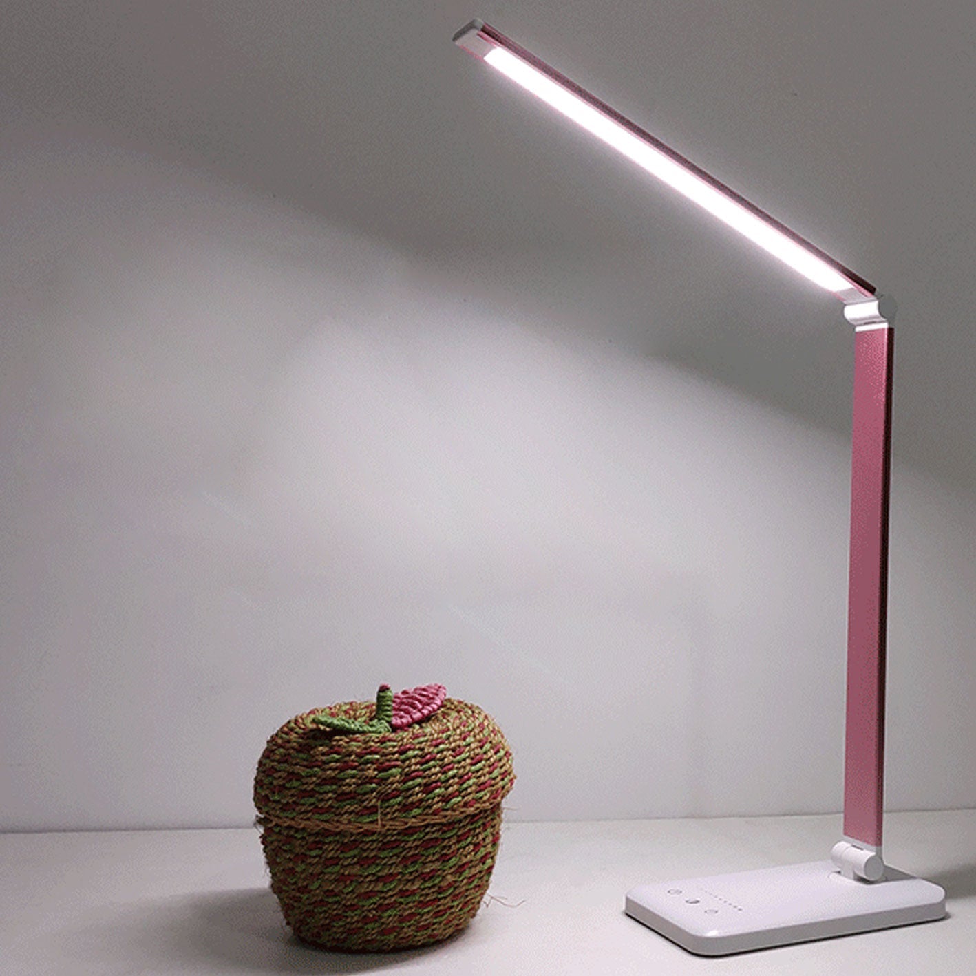 Folding Wireless Rechargeable LED Eye Protection Reading Desk Lamp with Adjustable Brightness, Touch Control, USB Charging, Modern Design for Home and Office, Portable Study Table Light