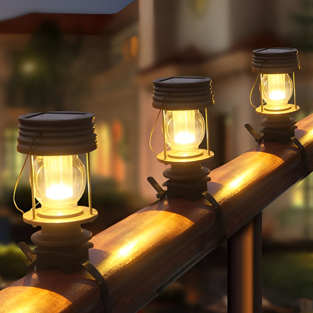 Retro Portable Waterproof Solar LED Outdoor Lights - Eco-Friendly & Durable Lighting Solution