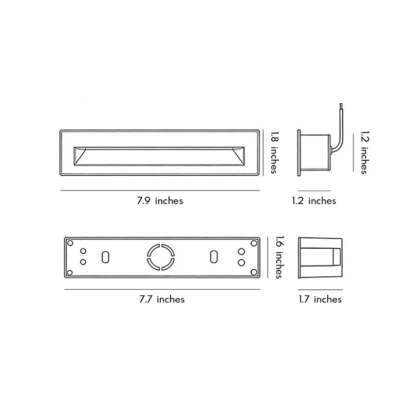 Modern Minimalist Embedded Outdoor Step Lights for Decks