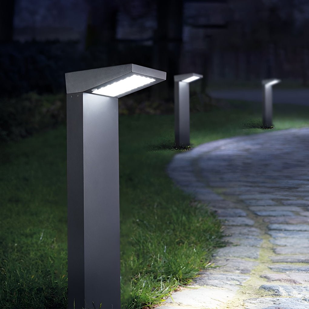 L Bollard Light Low Voltage Solar LED Outdoor Landscape Lighting