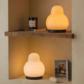 7.5 Inch Glass LED Pear Table Lamp with Touch Switch - Ambient Lighting for Home Décor