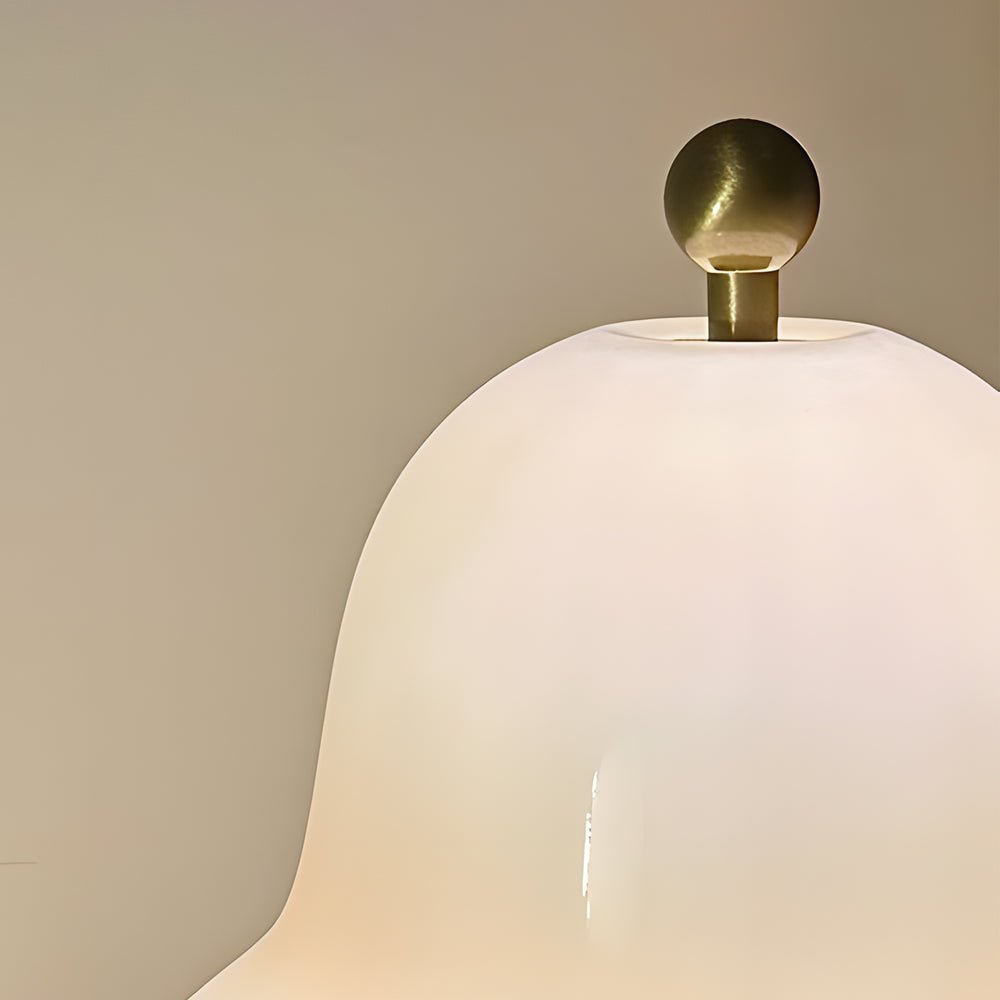 7.5 Inch Glass LED Pear Table Lamp with Touch Switch - Ambient Lighting for Home Décor