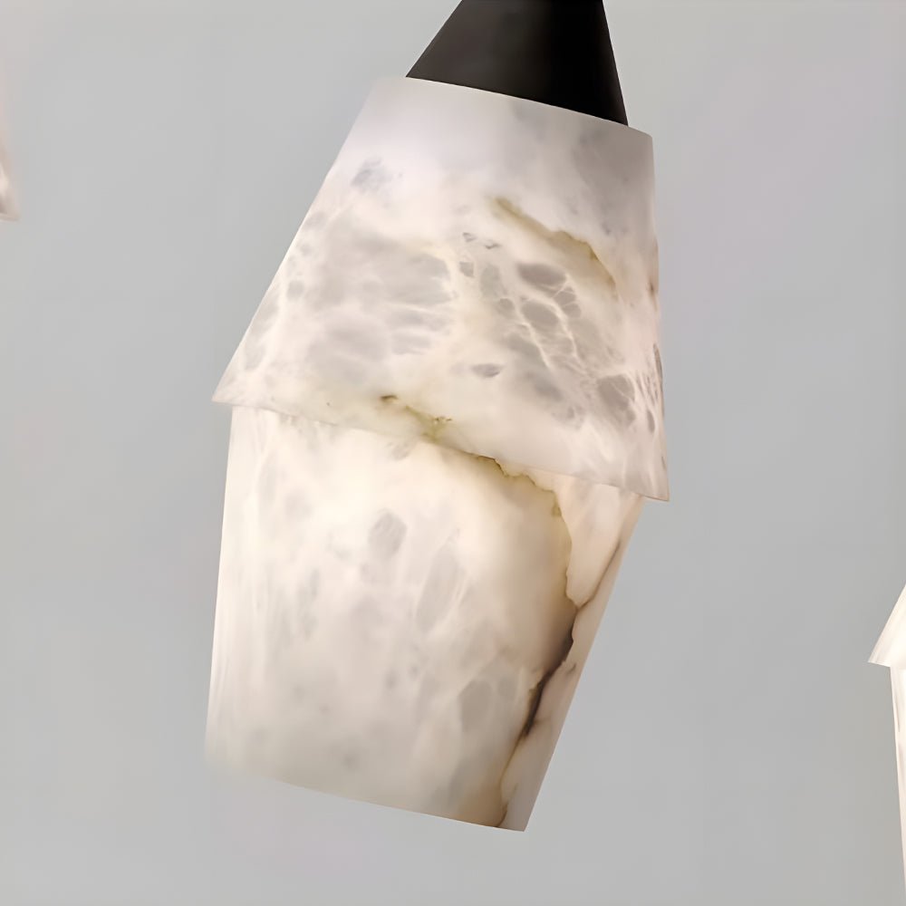 7.87" Alabaster Pendant Light - 1-Light Kitchen Island Fixture, Modern Lighting