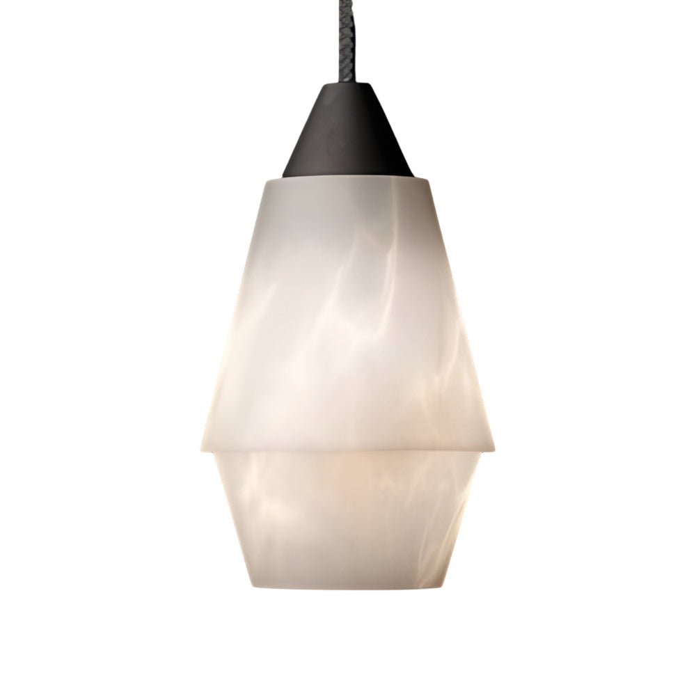 7.87" Alabaster Pendant Light - 1-Light Kitchen Island Fixture, Modern Lighting