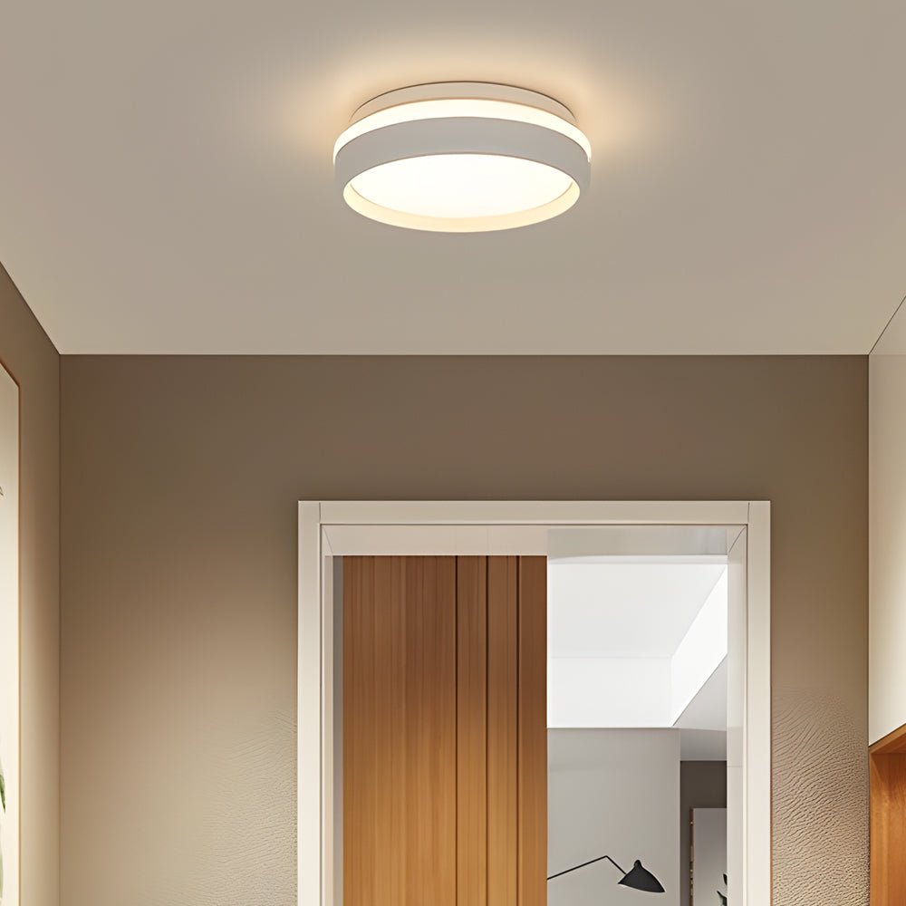 7.9-Inch LED Flush Mount Ceiling Light - Acrylic Round Lighting for Bedroom