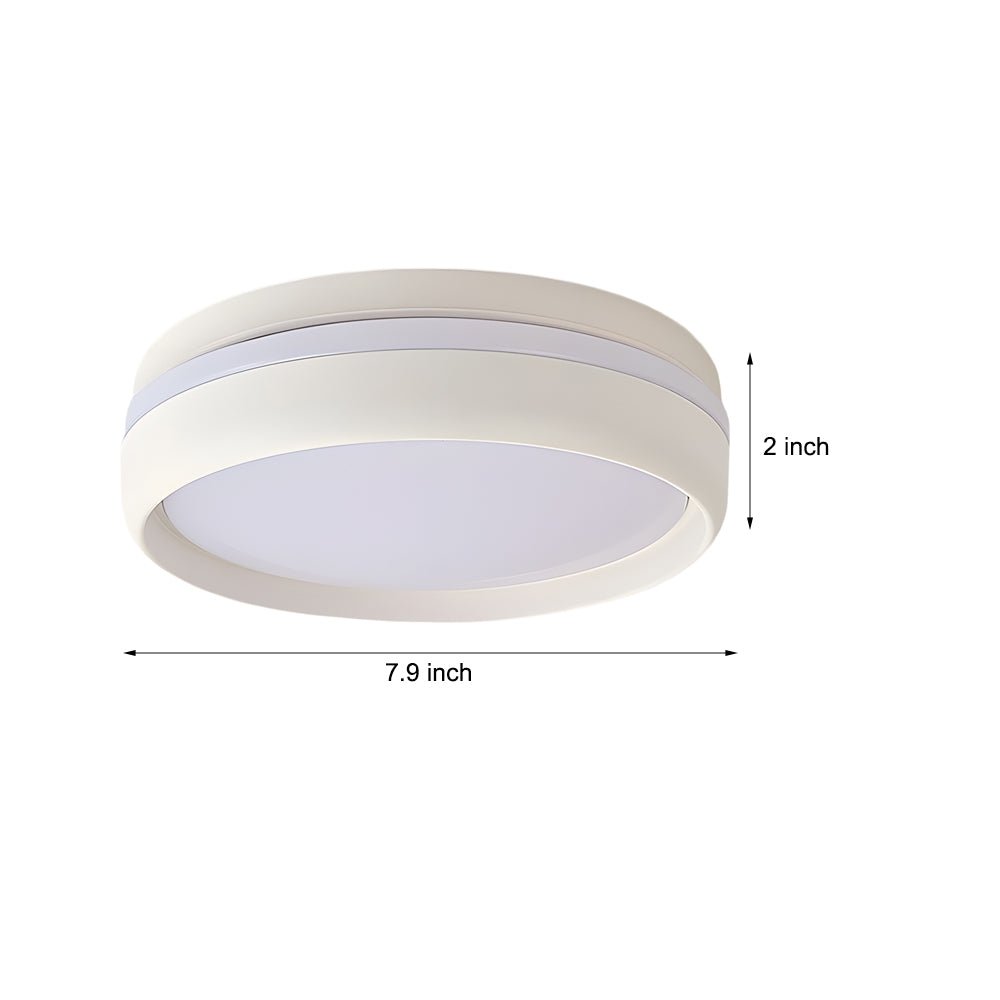 7.9-Inch LED Flush Mount Ceiling Light - Acrylic Round Lighting for Bedroom