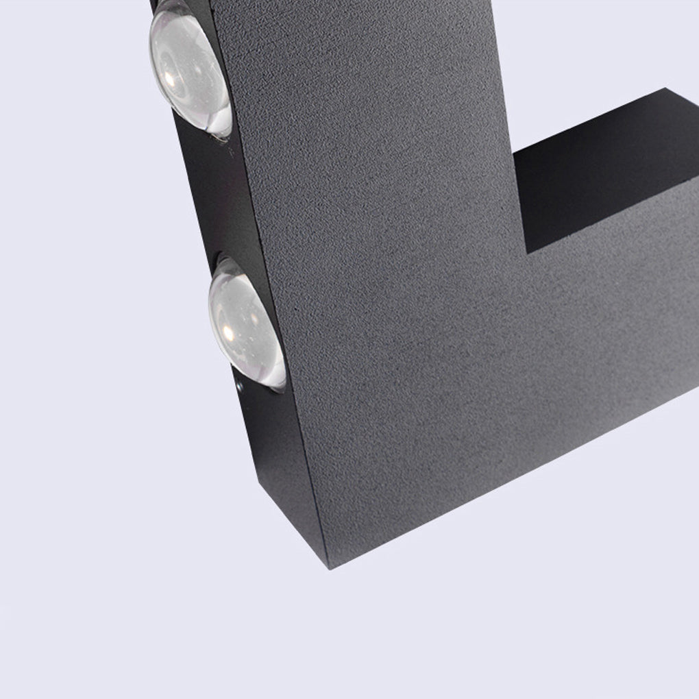 V-Shaped Waterproof LED Outdoor Wall Washer Light - Modern Black Design