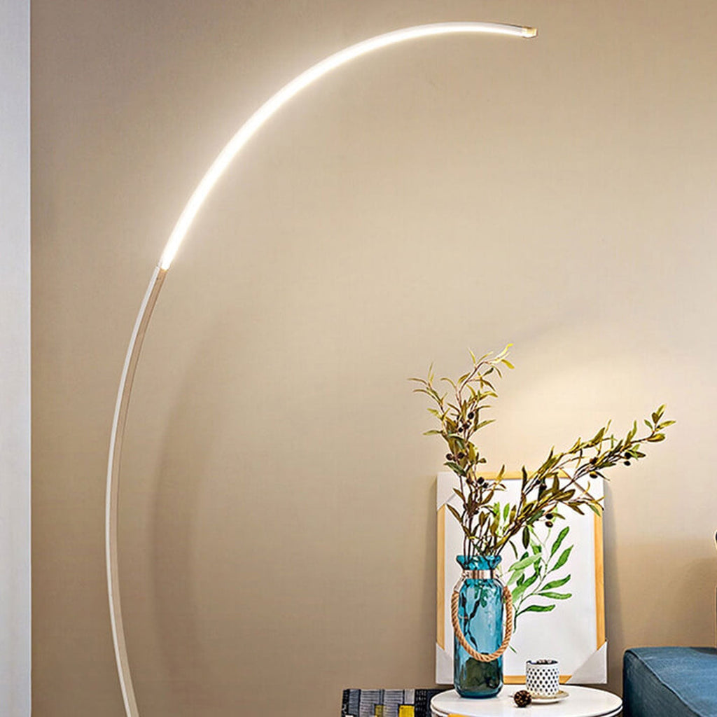 Minimalist Curved Line LED Aluminum Floor Lamp