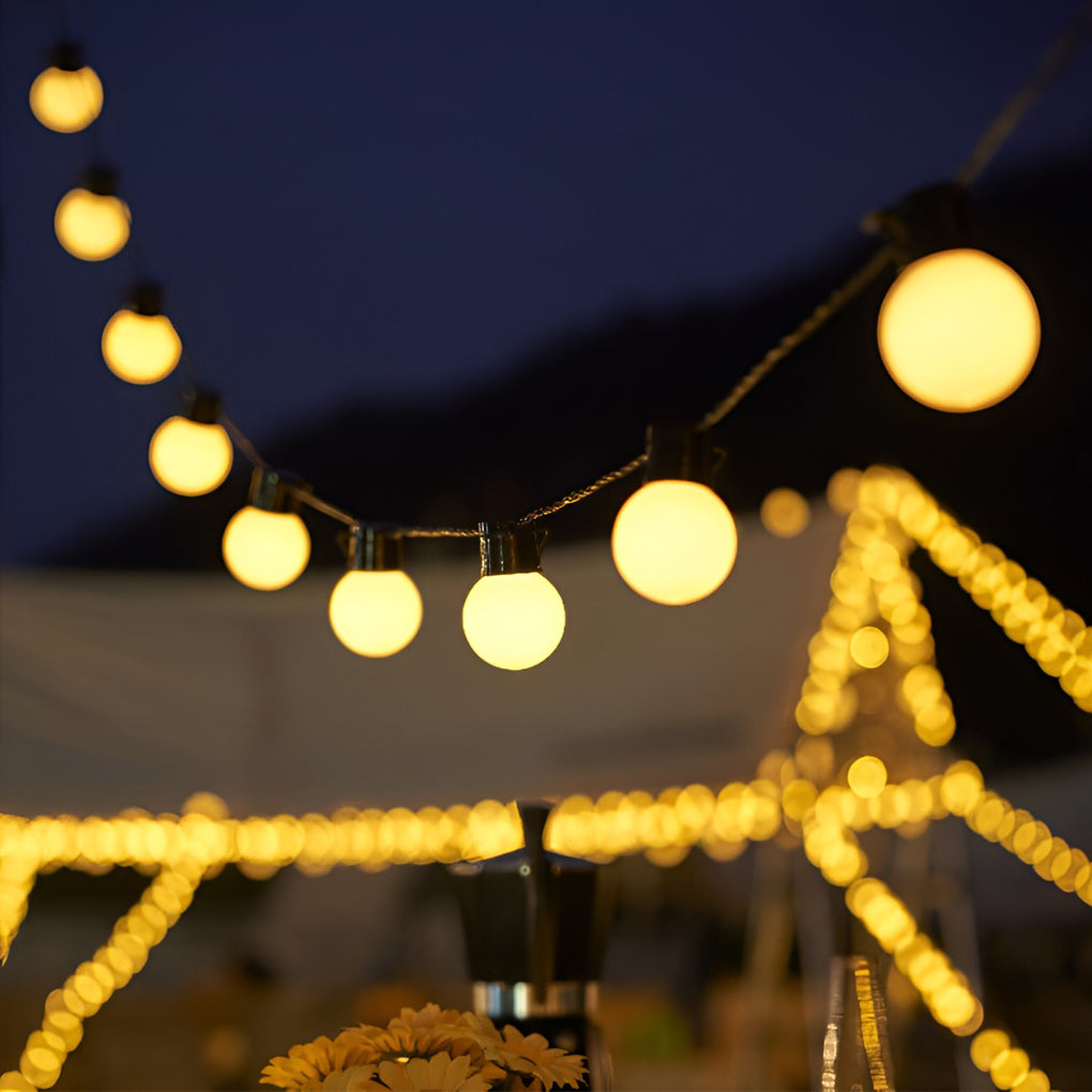 Waterproof Solar Powered LED Outdoor String Lights for Camping Decor